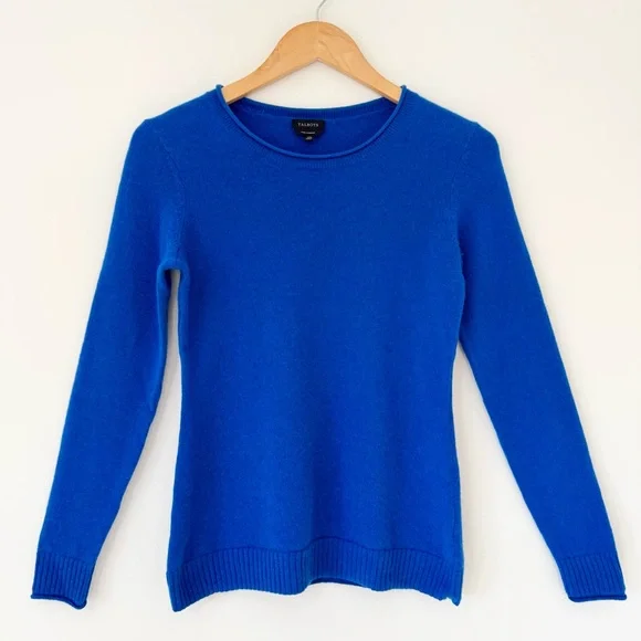 100% Cashmere Crewneck Sweater in Royal Blue by Talbots, Size XS, Like New - Picture 1 of 12